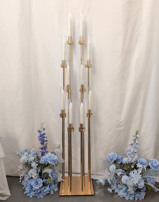 Gold Metal Cluster Candelabra