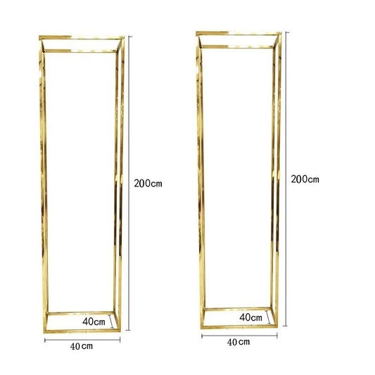 80" Tall Square Floral Backdrop Stand Size