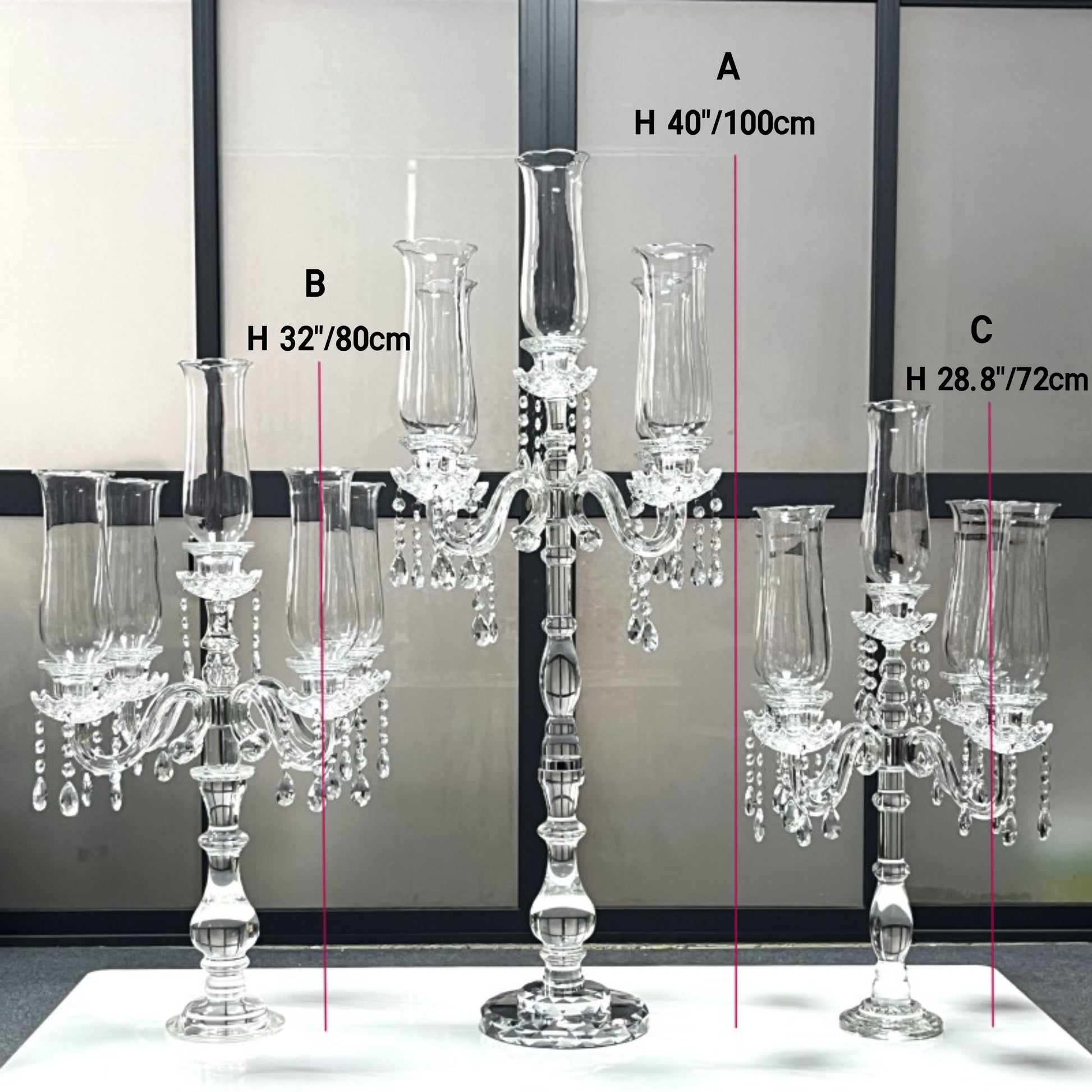 Crystal Glass Candelabra