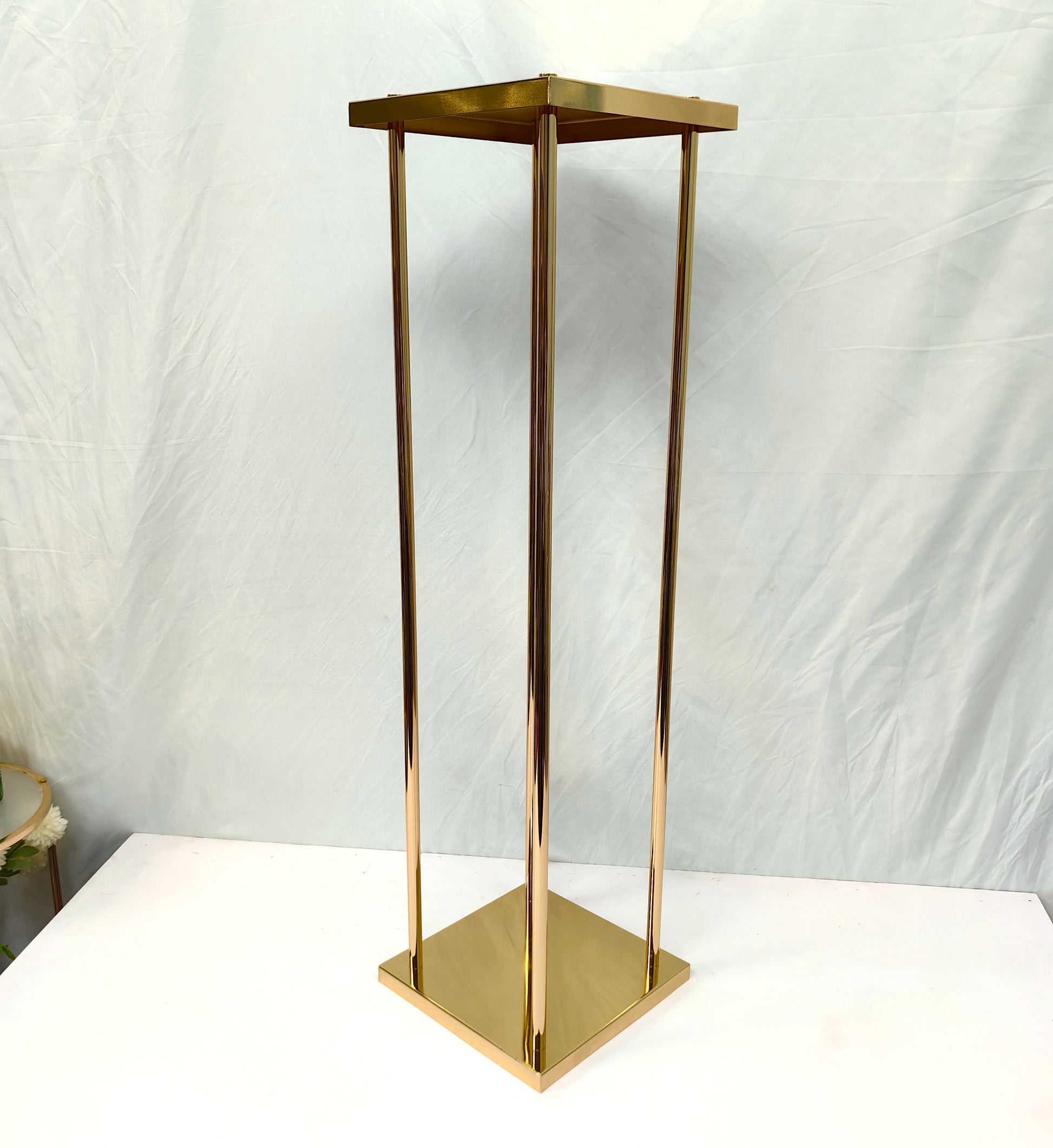 Heavy Duty Electroplated Gold Wedding Flower Stands