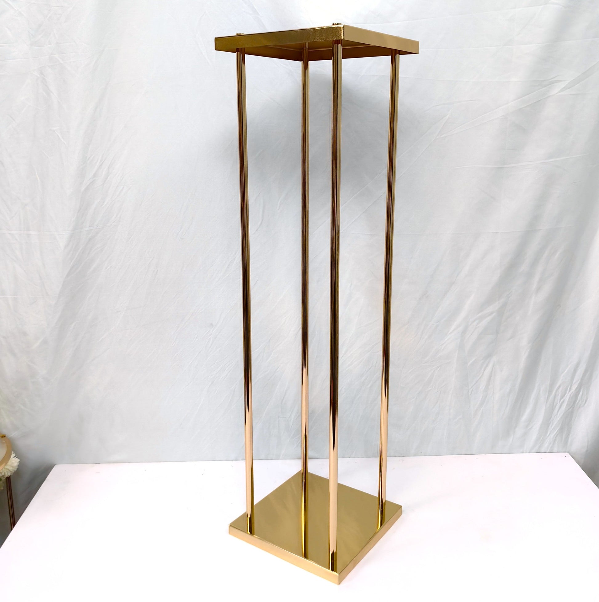 Heavy Duty Electroplated Gold Wedding Flower Stands