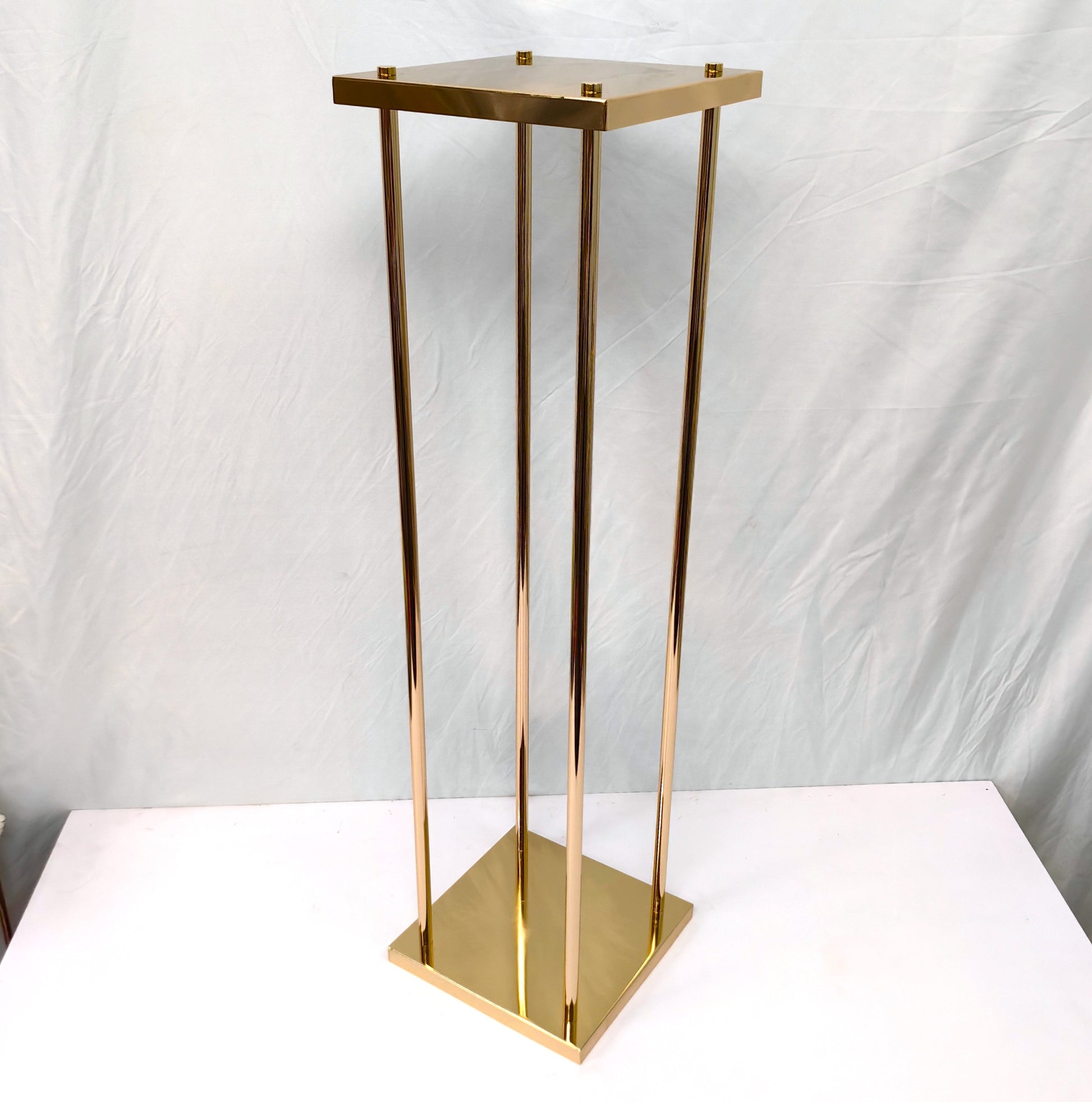 Heavy Duty Electroplated Gold Wedding Flower Stands