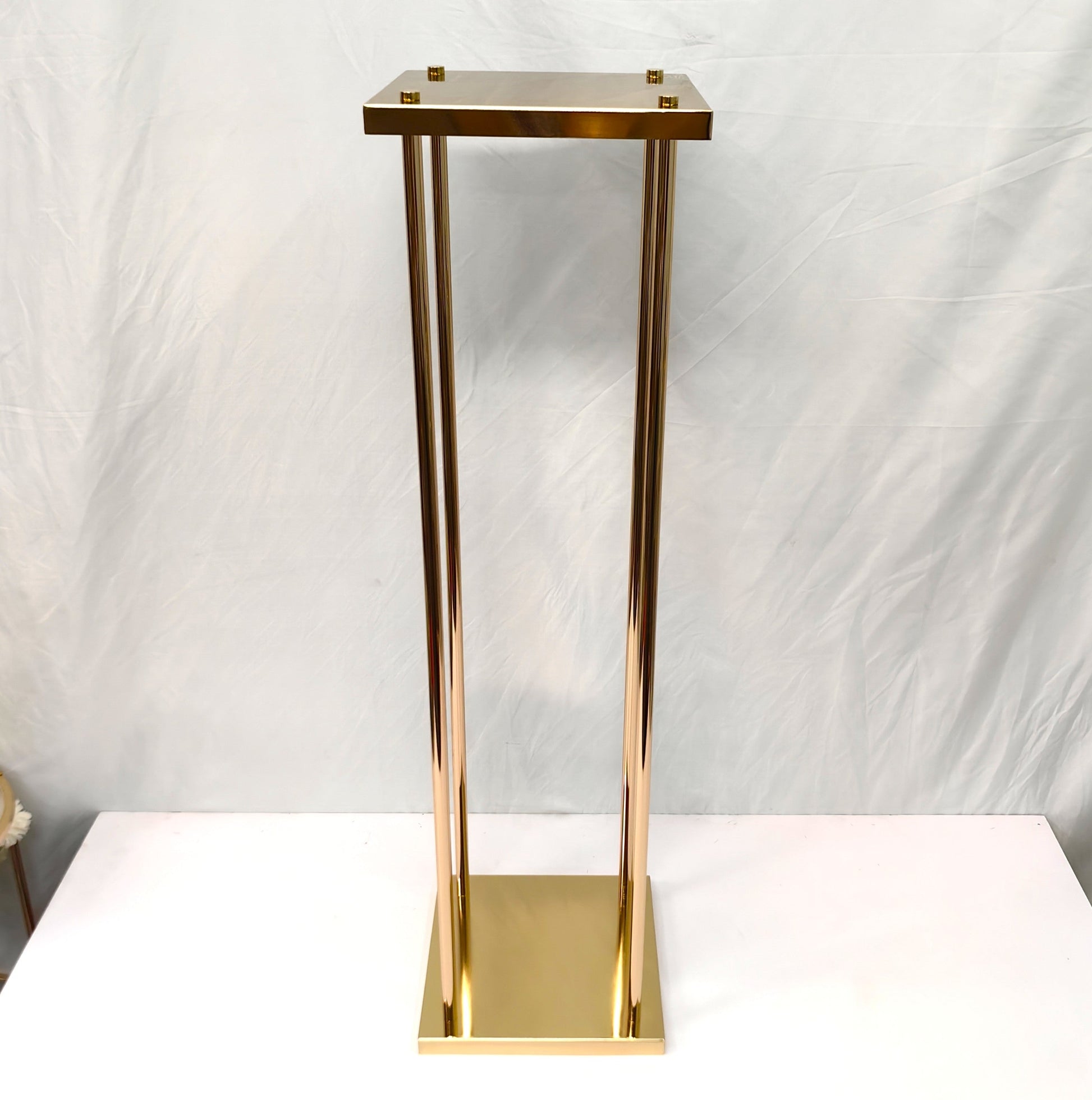 Heavy Duty Electroplated Gold Wedding Flower Stands
