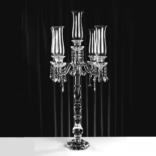 Crystal Glass Candelabra Party Candle Holders