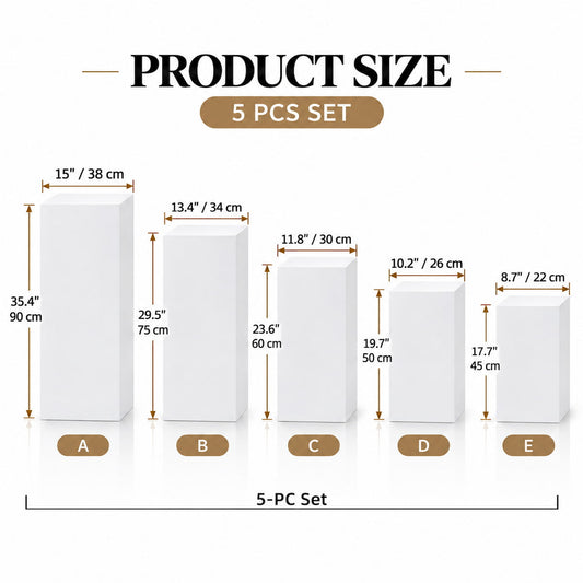 5PC Metal Pedestal Stands for Dessert Table Display