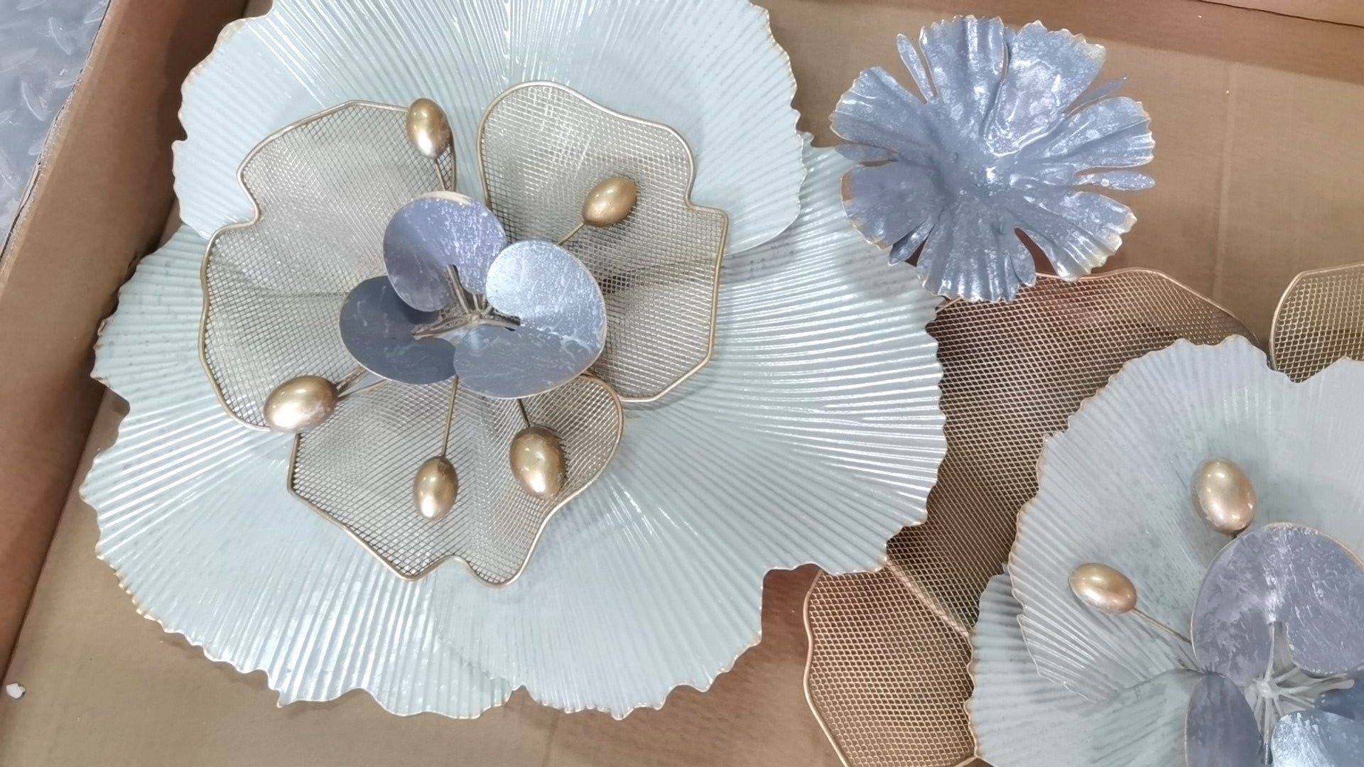 3D Handcrafted Metal Flower Wall Art