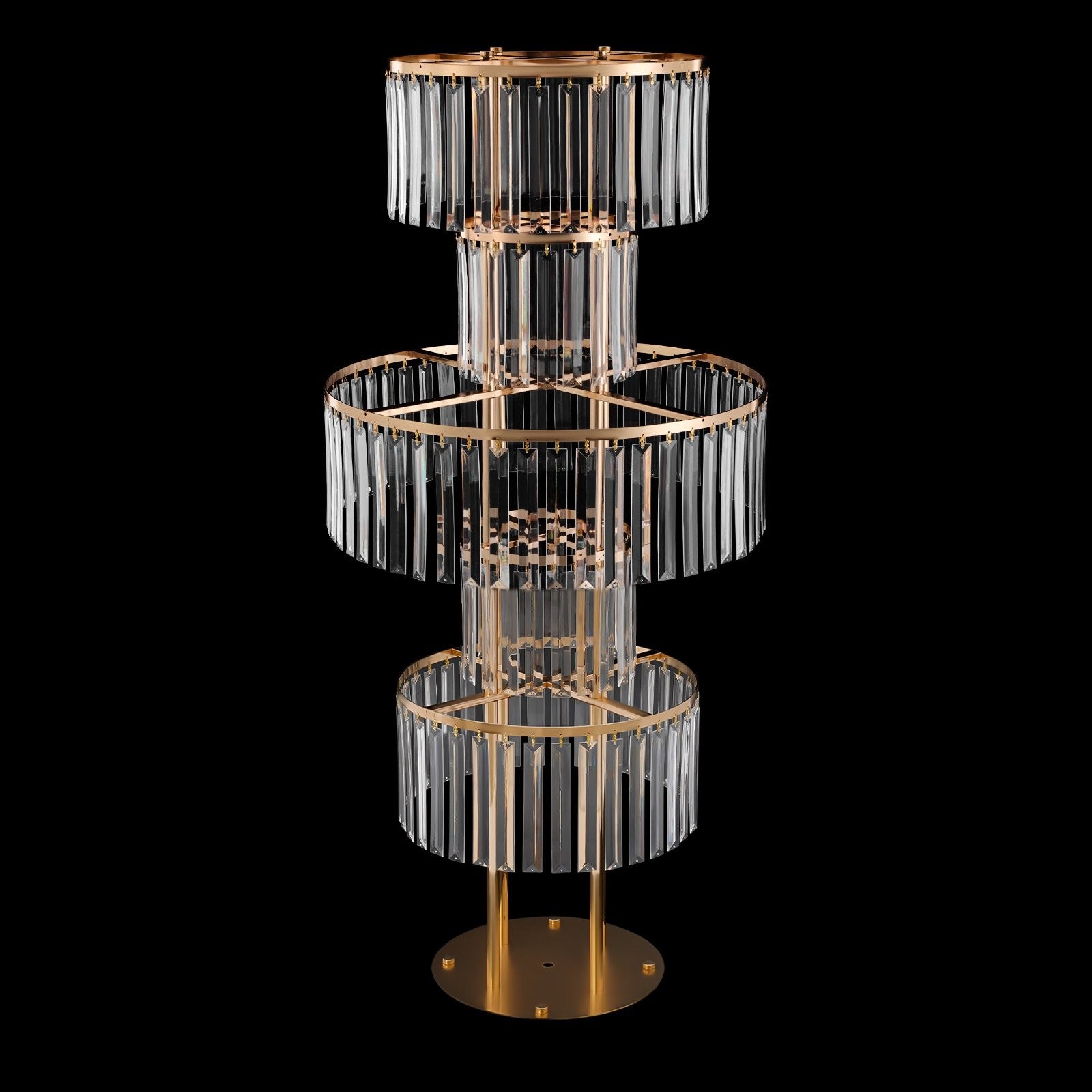5-Tier Round Gold Flower Stand