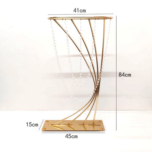 Table Floral Stand With Clear Pendant