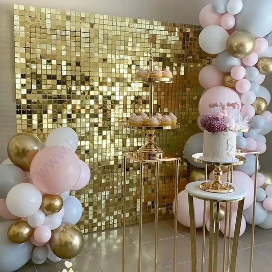 Mirror Light Gold Shimmer Wall