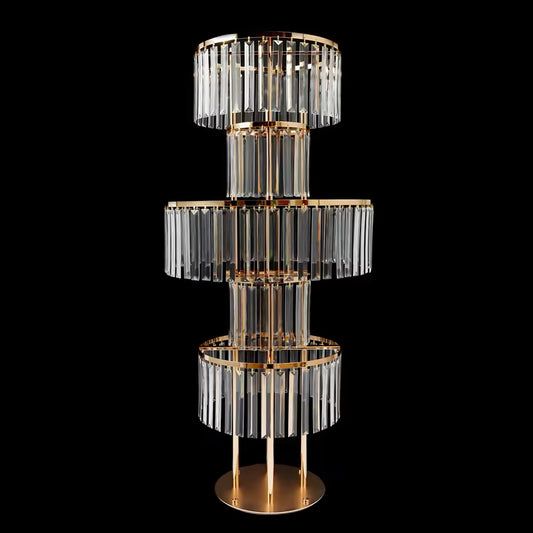 5-Tier Round Gold Flower Stand