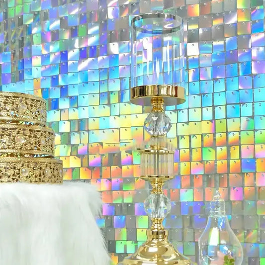 Dreamy Silver Shimmer Wall