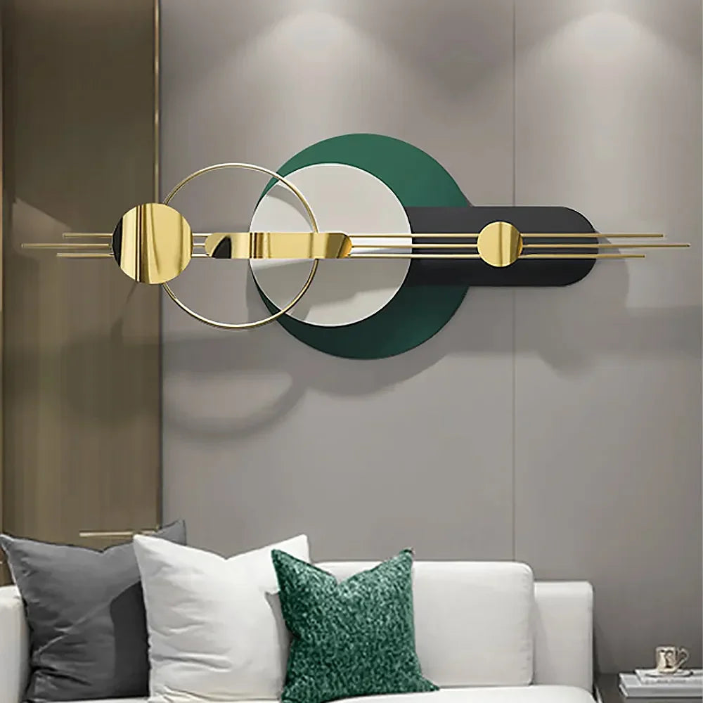 Handcrafted 3D Modern Multicolor Geometric Metal Wall Art Decor