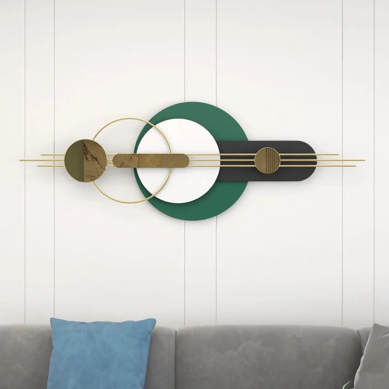 Handcrafted 3D Modern Multicolor Geometric Metal Wall Art Decor
