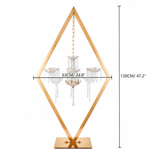 48" Tall Diamond Metal Candelabra