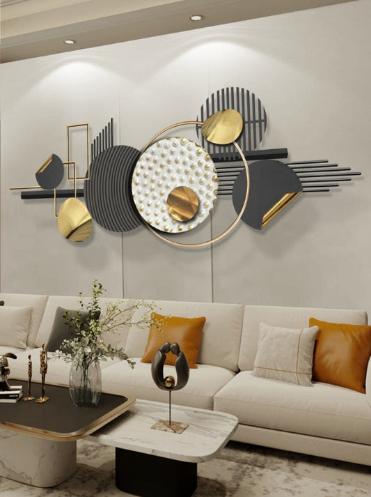 3D Geometric Metal Wall Art Home Decor