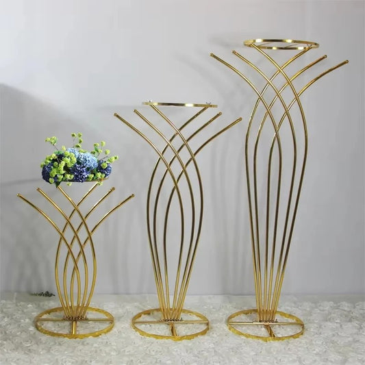 Gold Mermaid-Shaped Table Floral Stand