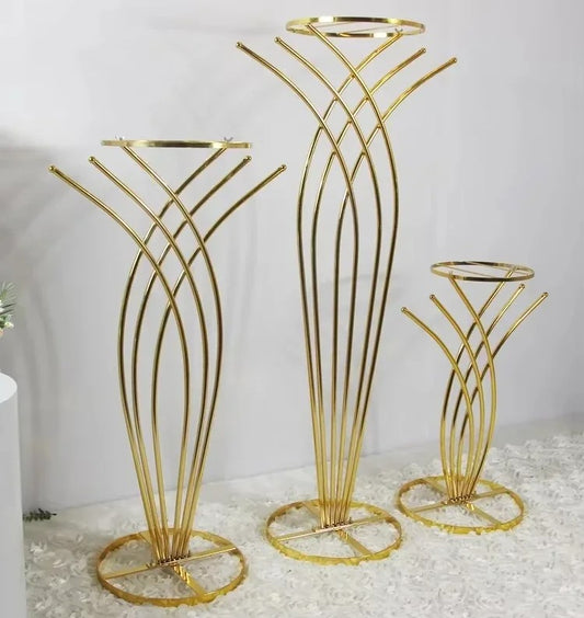 Gold Mermaid-Shaped Table Floral Stand
