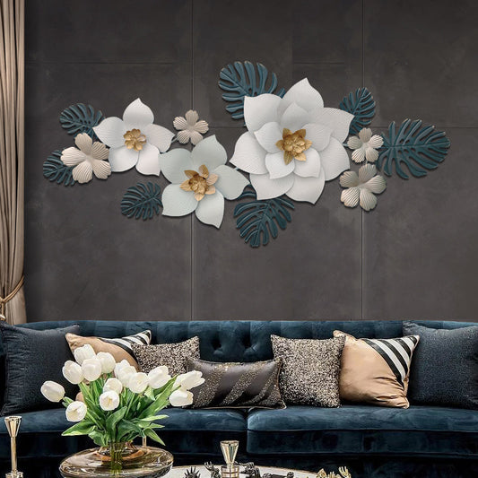 Handcrafted 3D Metal Flower Wall Decor