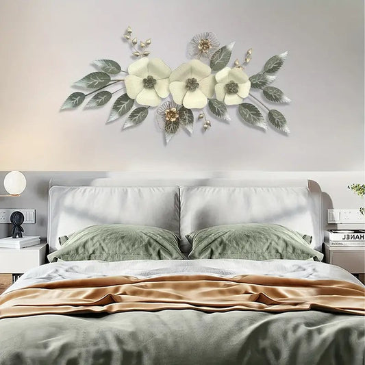 3D Handcrafted Metal Flower Wall Accent