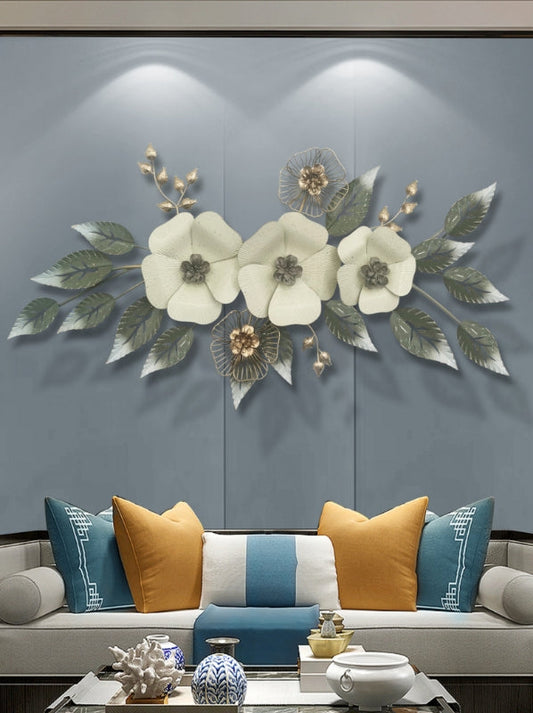 3D Handcrafted Metal Flower Wall Accent