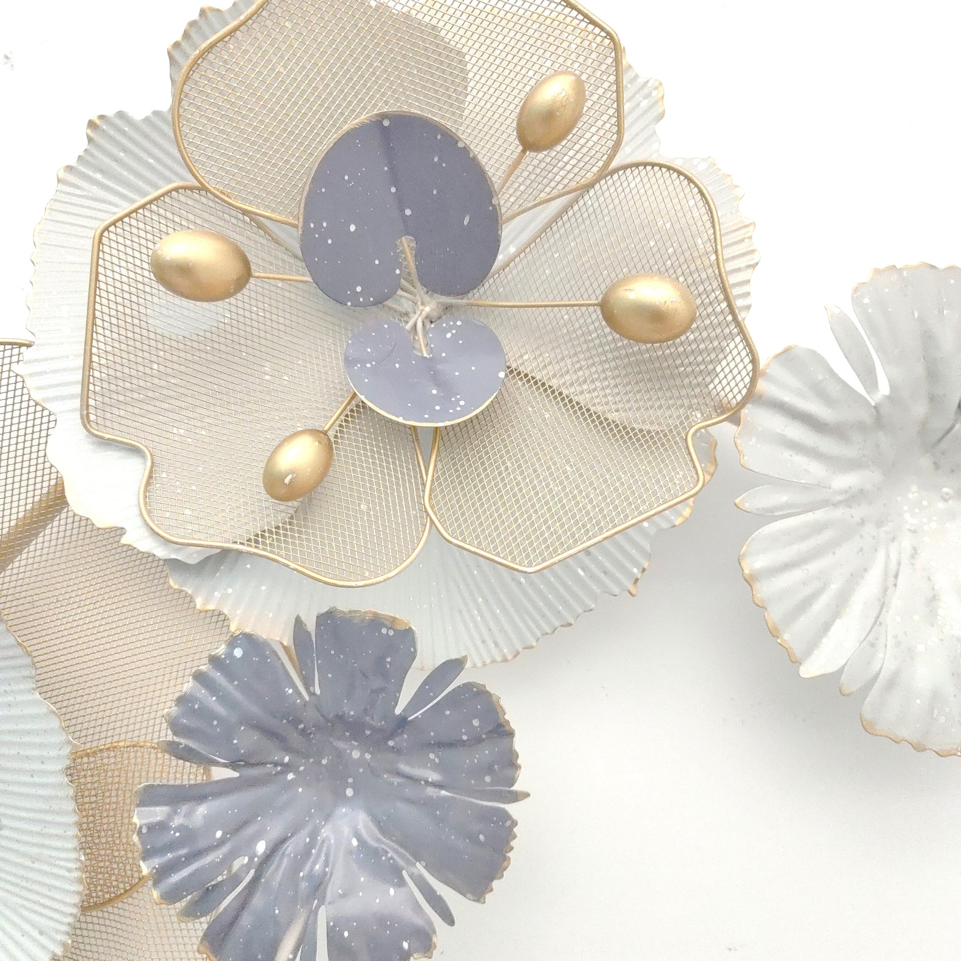 3D Handcrafted Metal Flower Wall Art