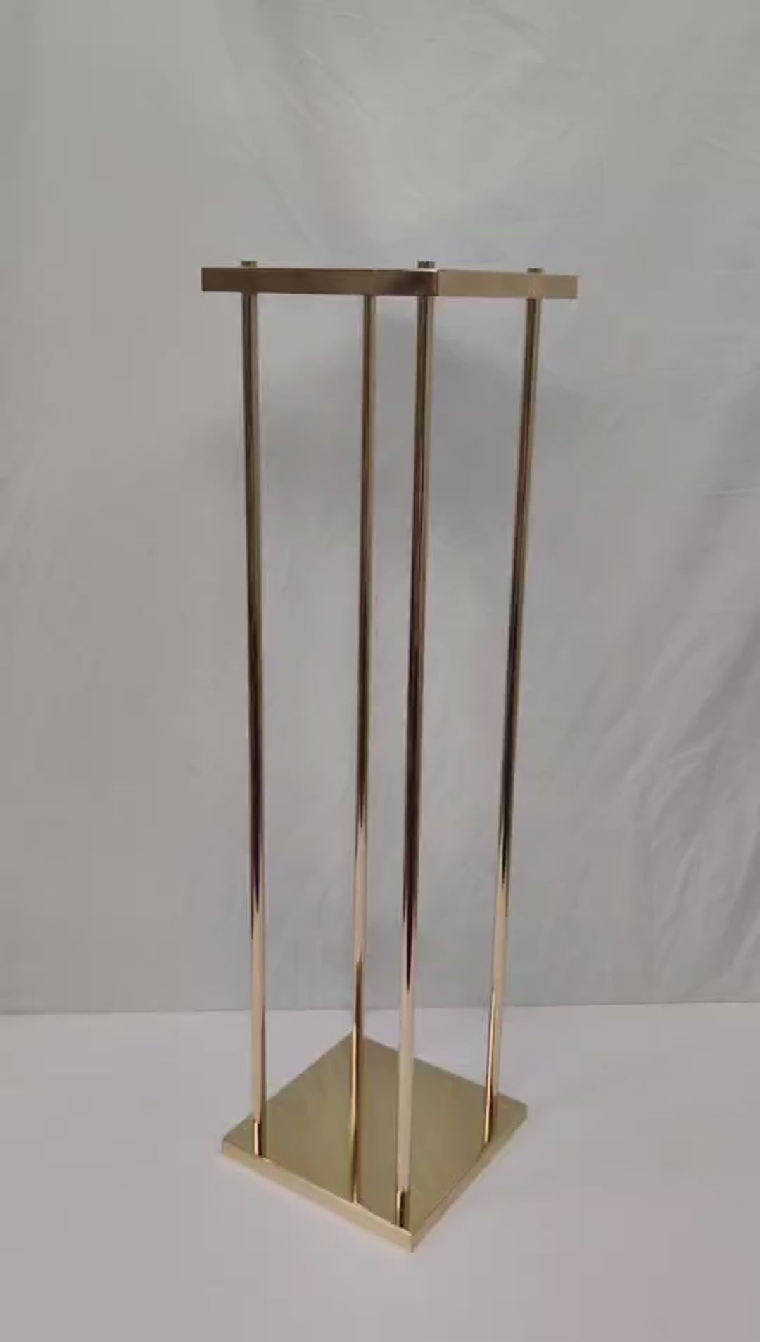 5-Pack 36" Tall Heavy Duty Electroplated Gold Wedding Flower Stands – Metal Pedestals with Seamless Rods