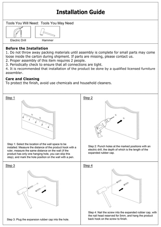 Wall decor Instruction