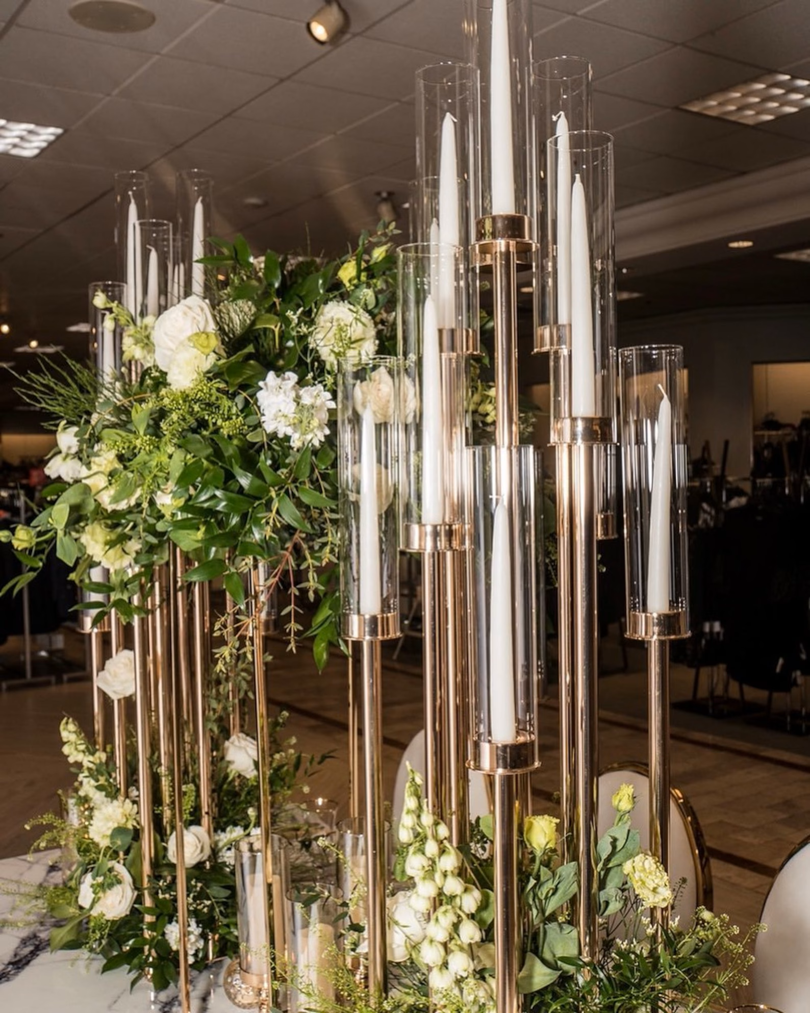 Gold Metal Cluster Candelabra