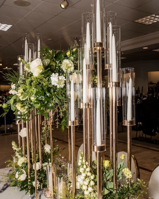 Gold Metal Cluster Candelabra