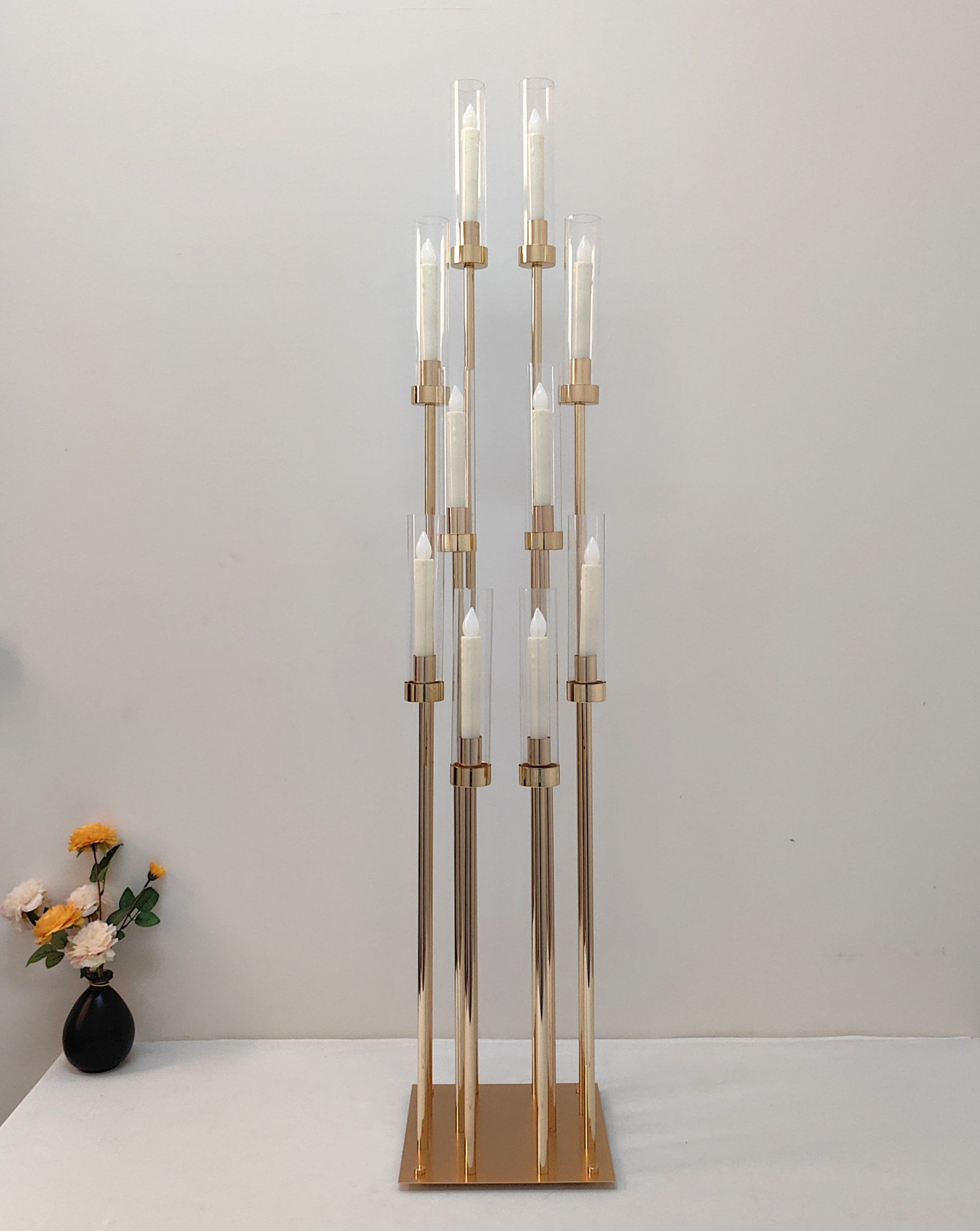 Gold Metal Cluster Candelabra