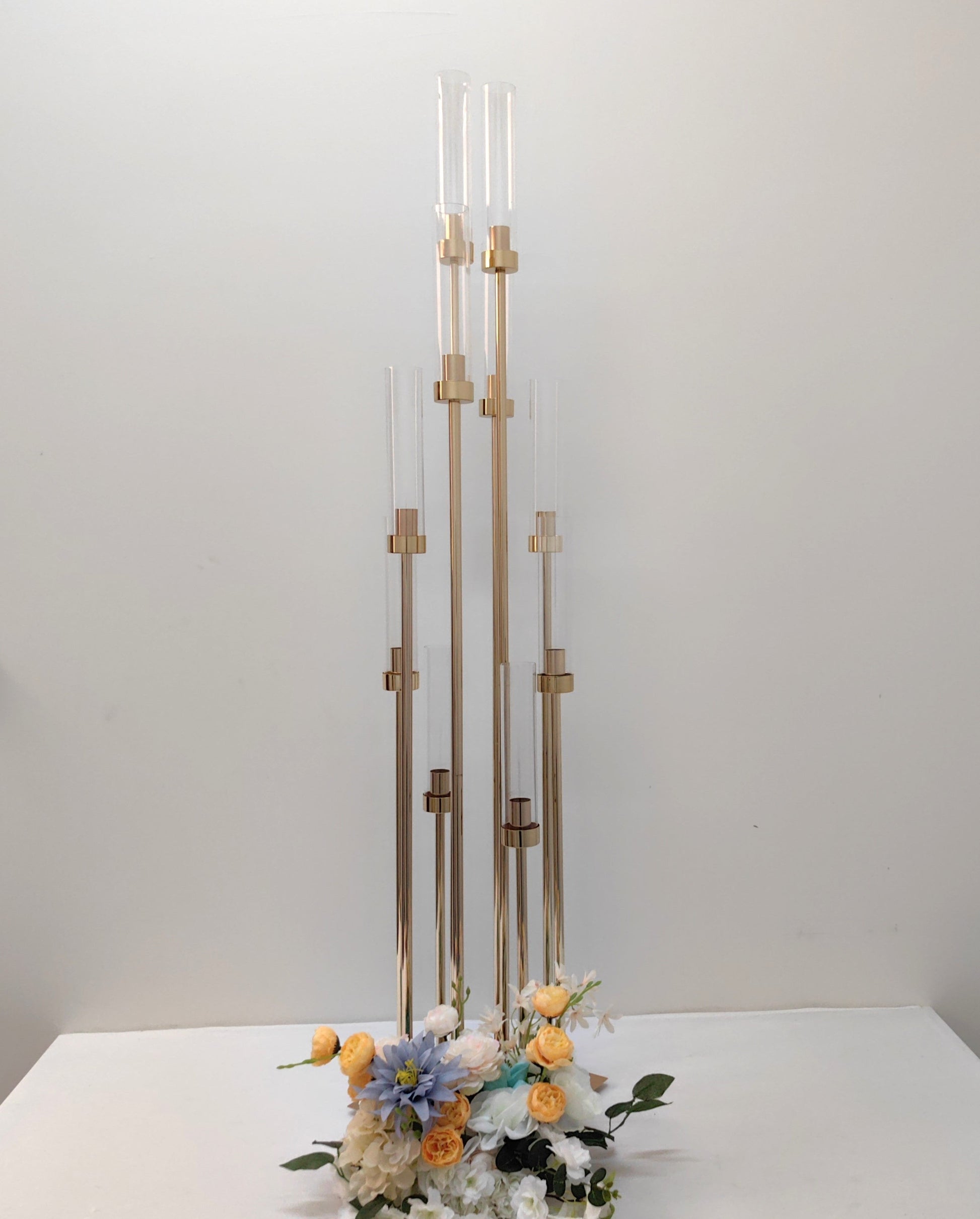 Gold Metal Cluster Candelabra