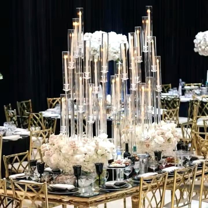 Crystal Glass Candle holder Candelabra