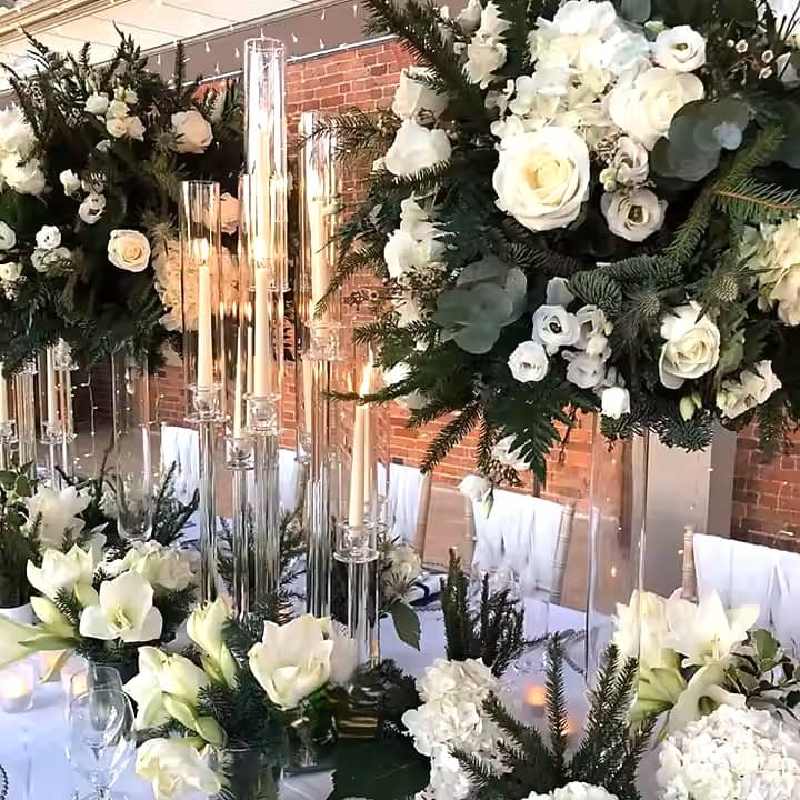 8 Arm 40" Crystal Glass Candelabra Wedding Centerpiece