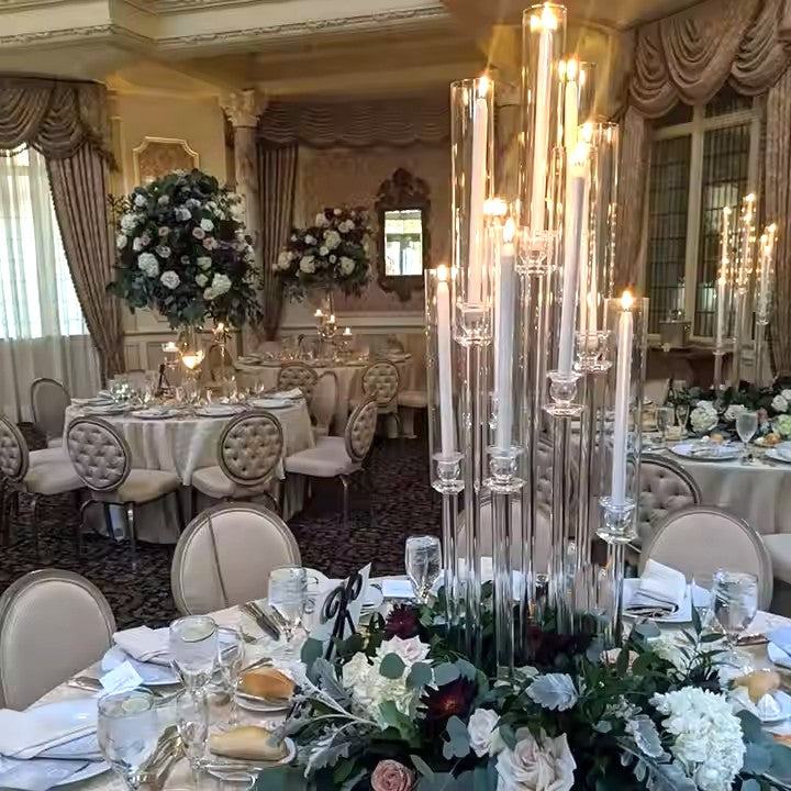 Crystal Glass Candelabra