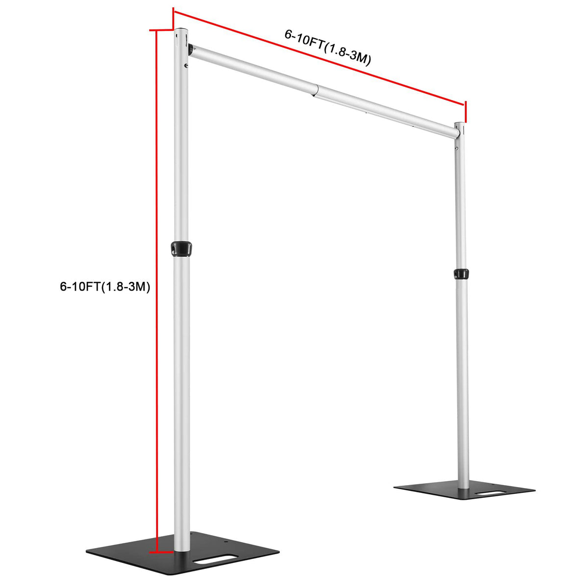 12–50ft Heavy-Duty Adjustable Backdrop Stand 