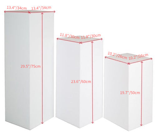 3 PCs-Set Metal Square Stand