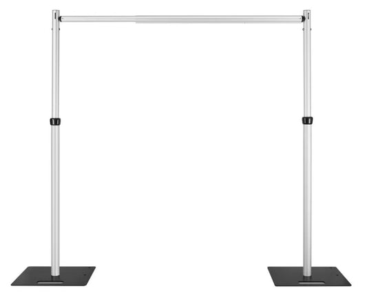 10ft x 10ft Heavy Duty Adjustable Backdrop Stand with Steel Base Backdrop Stand Kit Solid Durable Stand for Photobooths, Events, and Photography