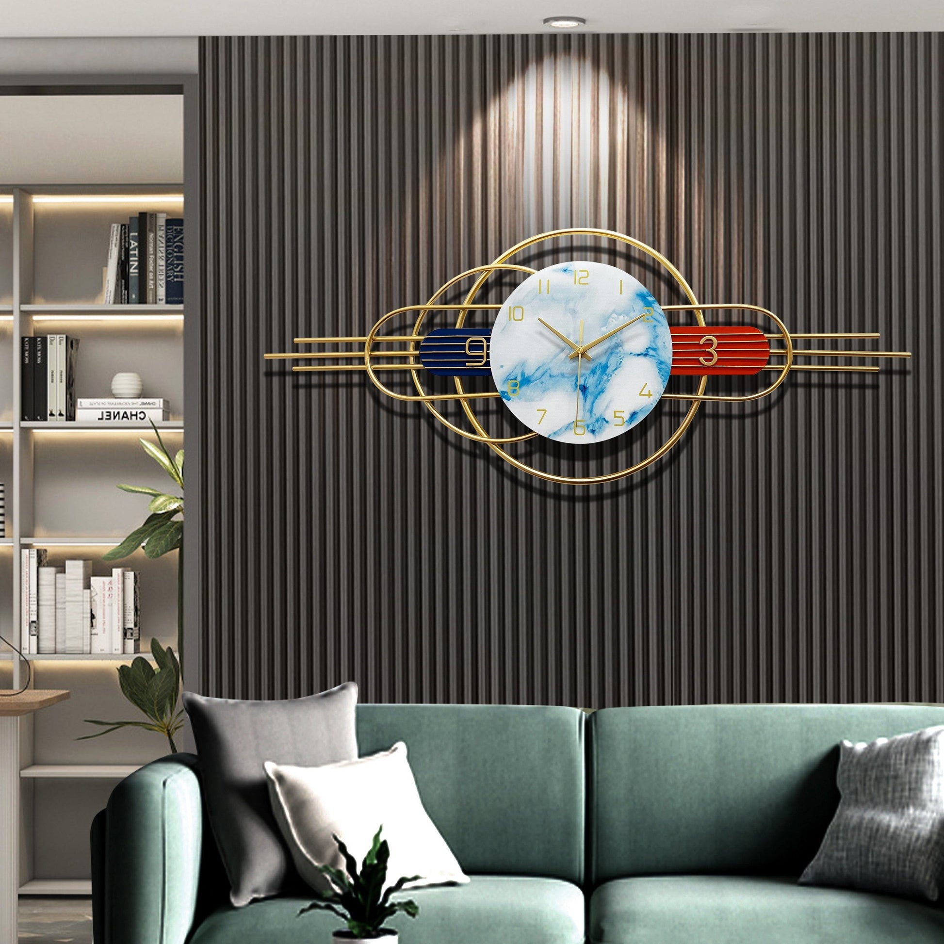 pendulum artistic accent piece creative geometric wall clock