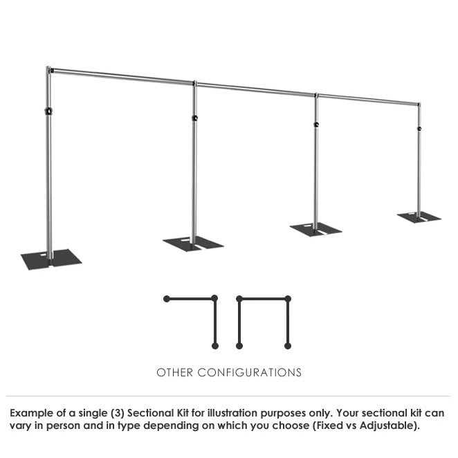 12–50ft Heavy-Duty Adjustable Backdrop Stand 