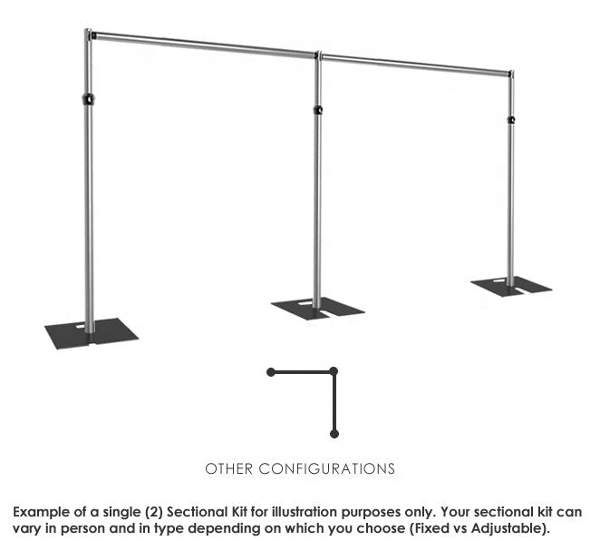 12–50ft Heavy-Duty Adjustable Backdrop Stand 