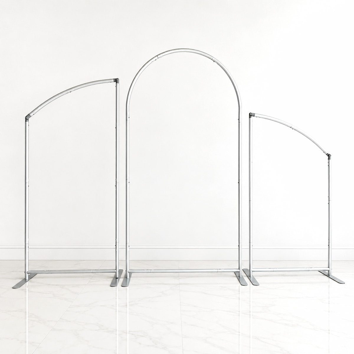 3PCS Angled Aluminum Alloy Arch Backdrop Stands