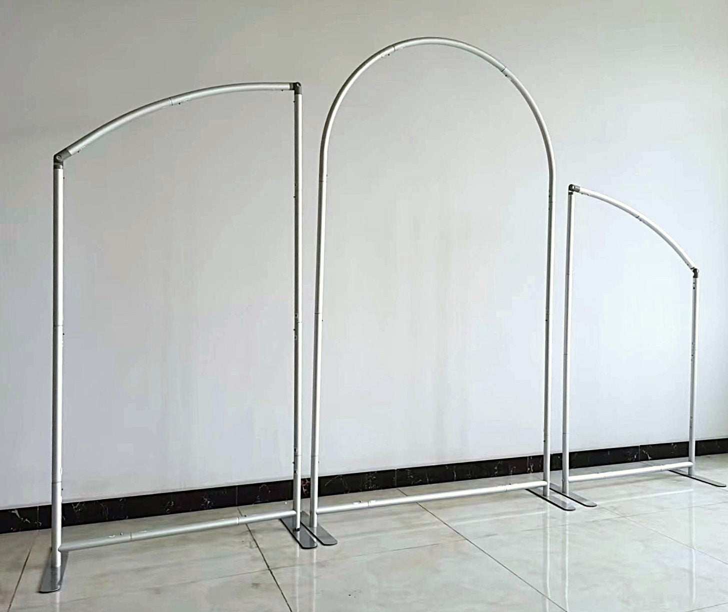3PCS Angled Aluminum Alloy Arch Backdrop Stands