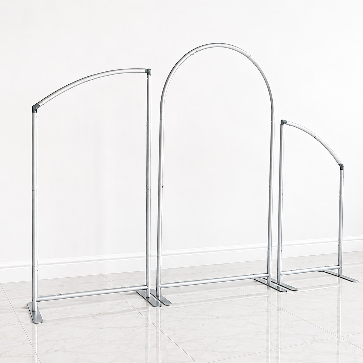 3PCS Angled Aluminum Alloy Arch Backdrop Stands
