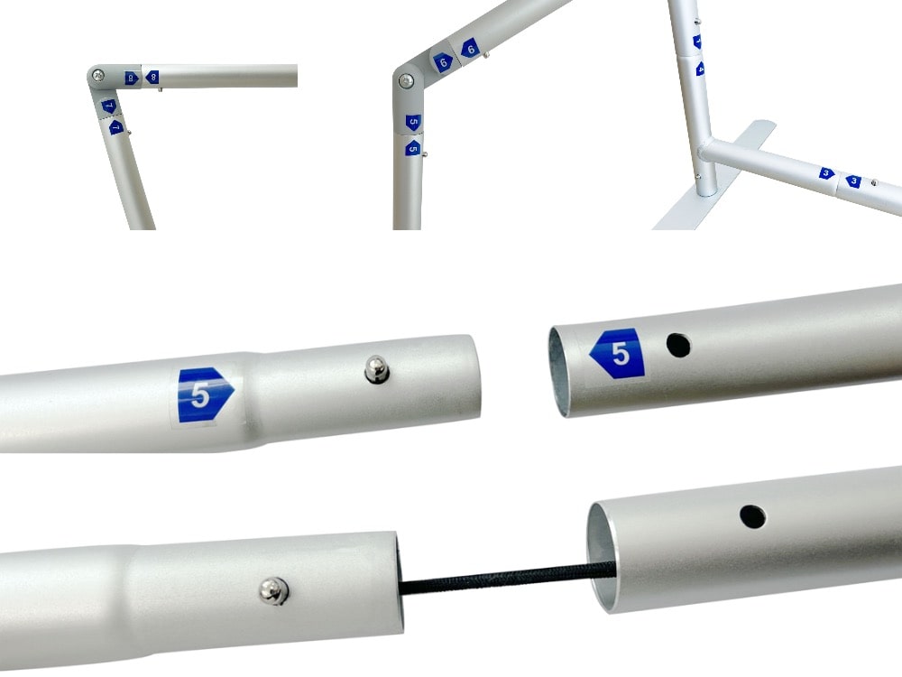 3PCS Angled Aluminum Alloy Arch Backdrop Stands
