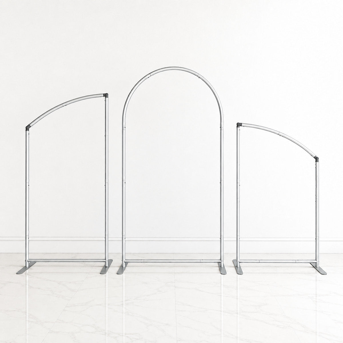 3PCS Angled Aluminum Alloy Arch Backdrop Stands