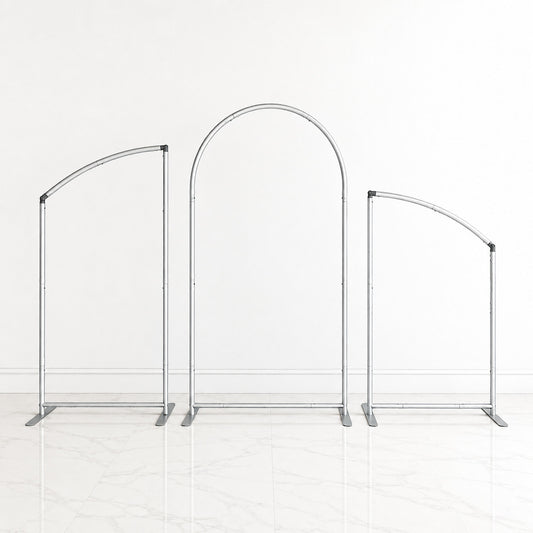 3PCS Angled Aluminum Alloy Arch Backdrop Stands