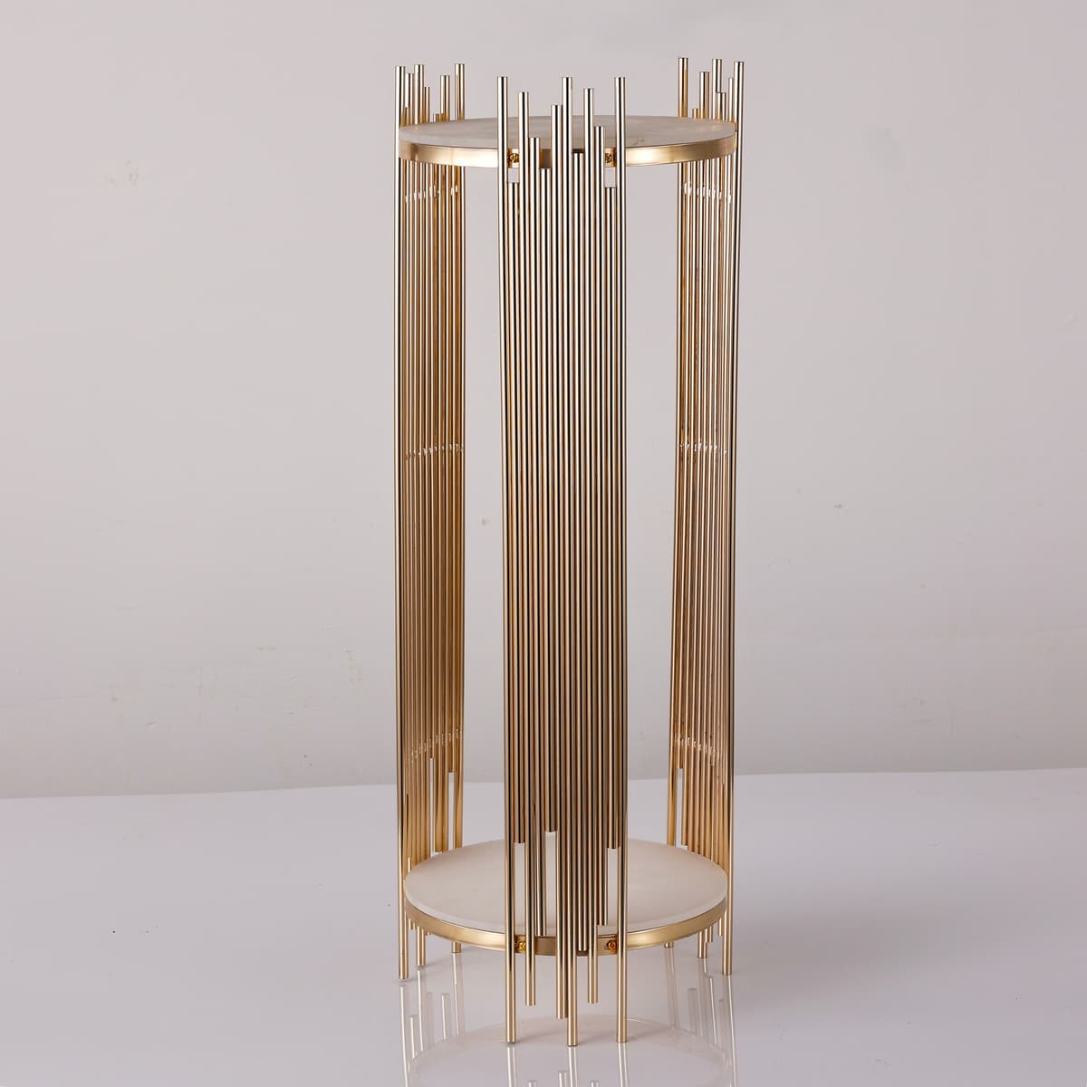 3-Piece Set Gold Round Metal Cylinder