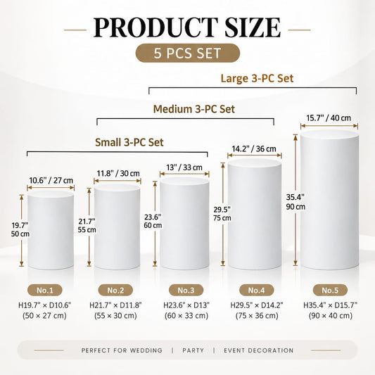 3 PCs-Set Metal Durable Cylinder Stand