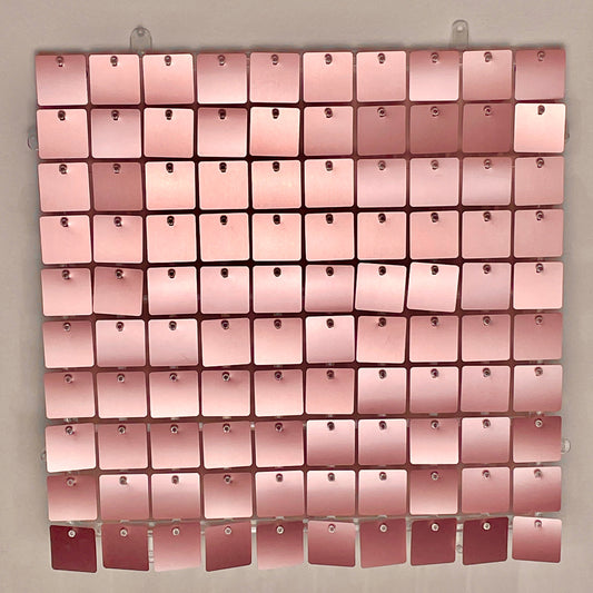 Light Matte Rose Gold Shimmer Wall, Upgraded with PC Grid Base Frame ,Shimmer Backdrop ,Sequin Wall Backdrop, Shimmer Wall Panels