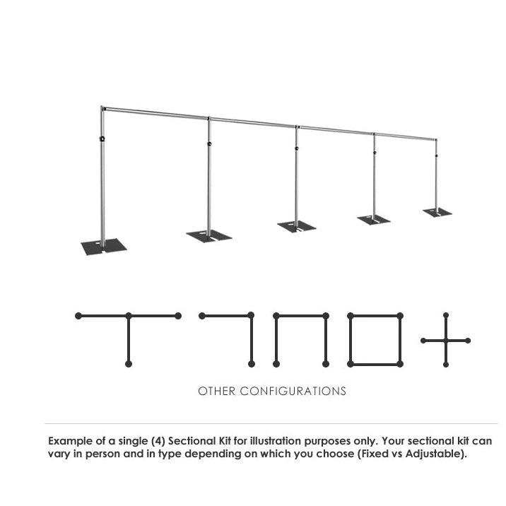 12–50ft Heavy-Duty Adjustable Backdrop Stand 